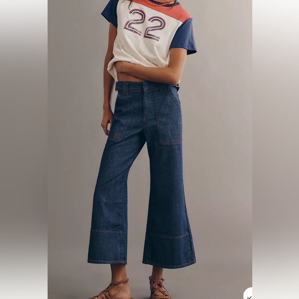 Maeve Utility High-Rise Crop Wide-Leg Jeans 26P NWT (mix20)